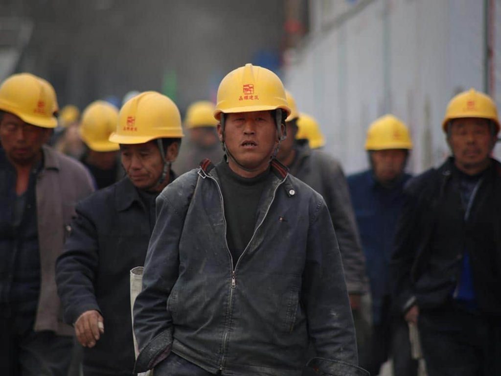 Obreros de la industria china